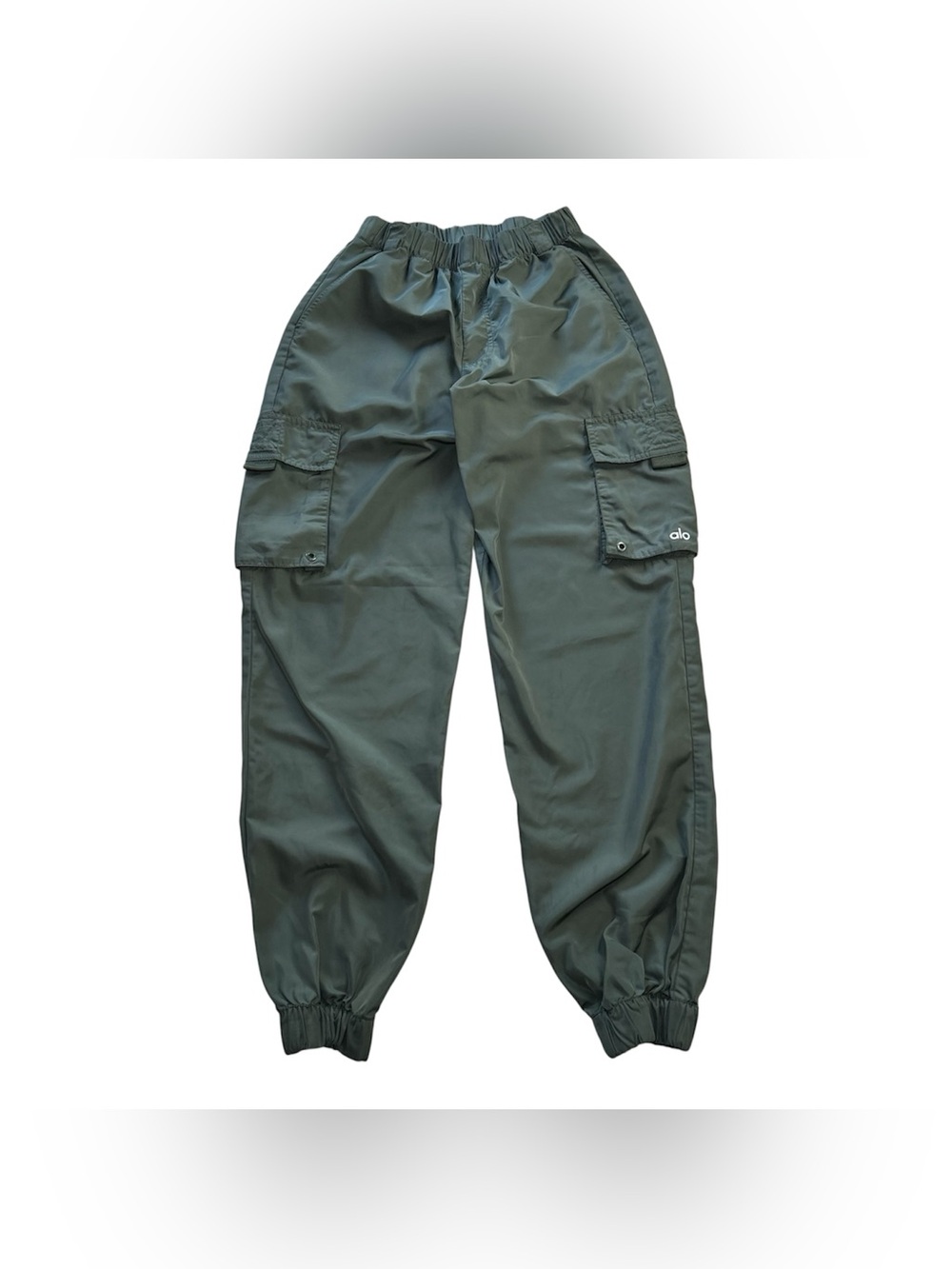 Alo Yoga It Girl Cargo Jogger Pants Women’s Green Athletic Utility Pockets sz S